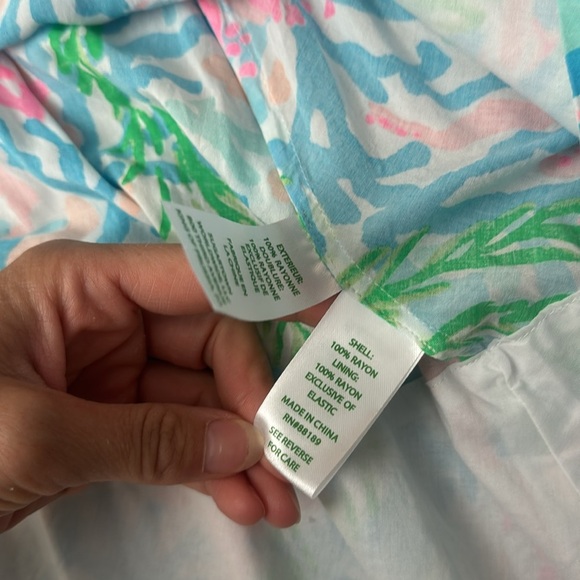 Lilly Pulitzer Sabrinah Midi Sleeveless Dress Coral Bay Blue White Pink Green - Picture 7 of 11